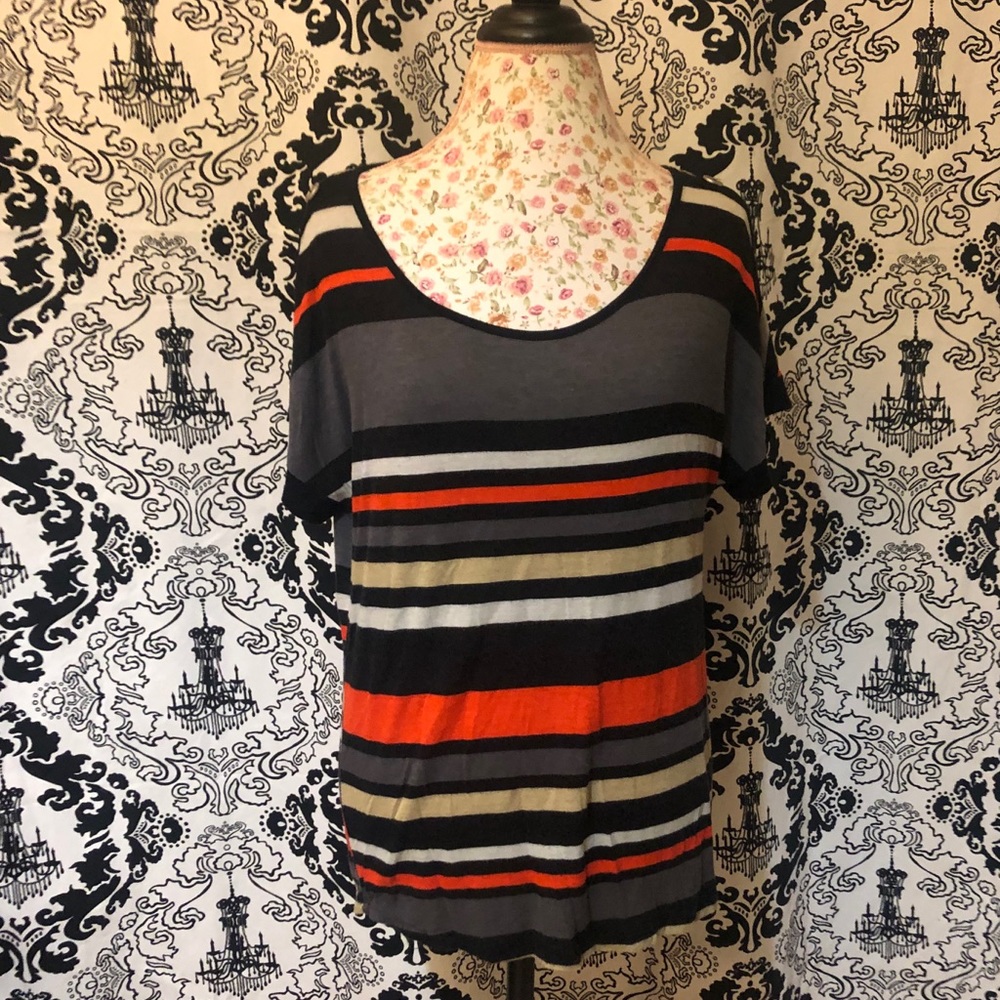 Agenda striped dressy T-shirt with buttons - Picture 2 of 8